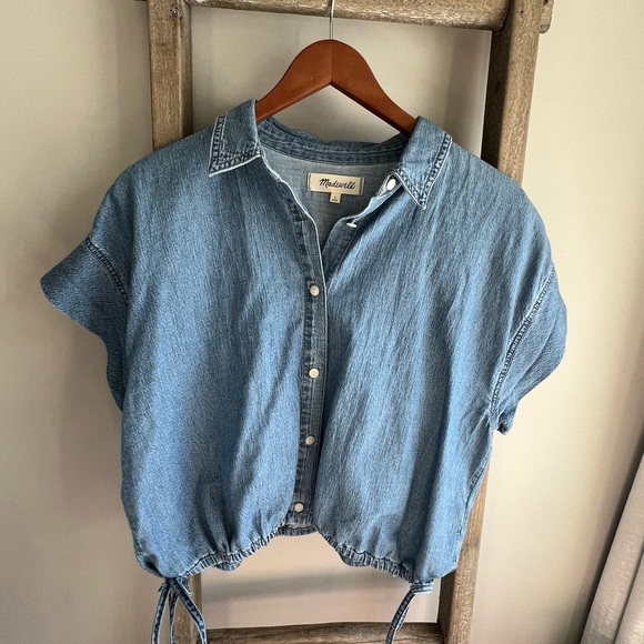 Madewell Light Blue Denim Shirt - Picture 6 of 6
